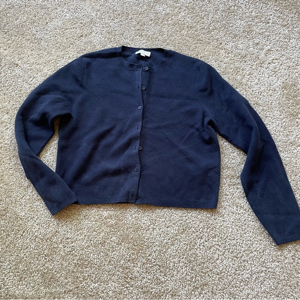 J. Crew Women's Navy Cardigan Sweater